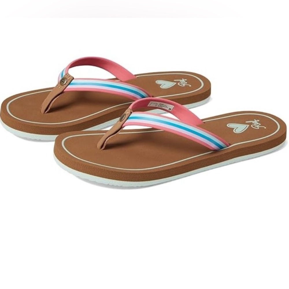 NWT Reef Kids Devy Flip-Flop Sandals Comfortable Size 2/3